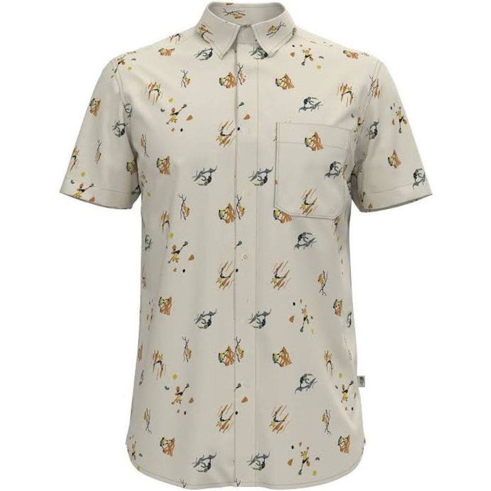 THE NORTH FACE - SHORT SLEEVE BAYTRAIL PATTERN SHIRT MEN'S ROCK CLIMBERS PRINT